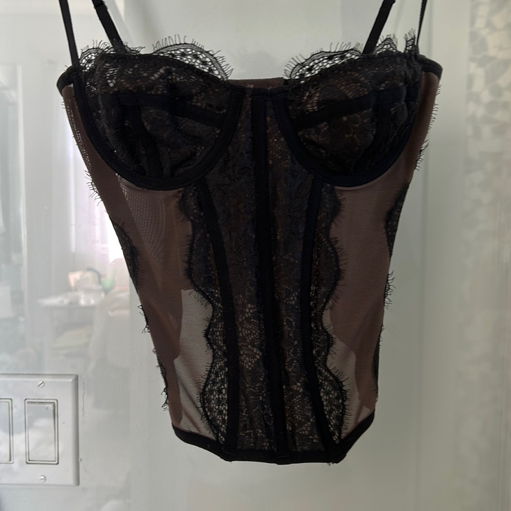 Black and Tan Corset from Urban Outfitters size M